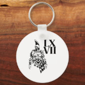 Porte-clés Funny Gladiator 67 Meme Roman Numerals Lxvii Viral (Recto)