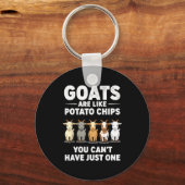 Porte-clés Funny Goats Are Like Tato Chips, You Cant Have Jus (Recto)