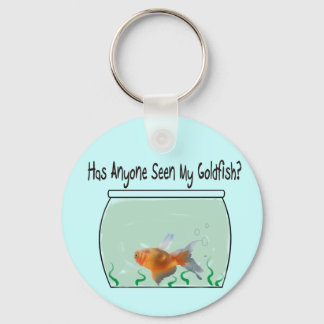 Porte-clés Funny Goldfish and Bowl