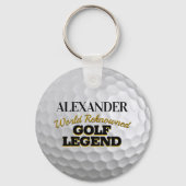 Porte-clés Funny Golf Legend Golf Ball Personnalisé (Recto)