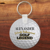 Porte-clés Funny Golf Legend Golf Ball Personnalisé (Recto)