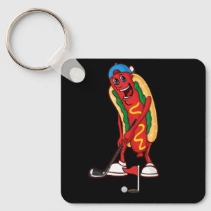 Porte-clés Funny Golfing Hot Dog Golf Cute Golfer Meme Sport