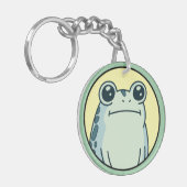 Porte-clés Funny Green Deadpan Frog Toad  (Devant gauche)