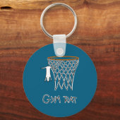 Porte-clés Funny Gym Rat Basketball Hoop (Recto)