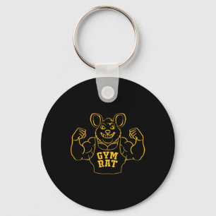 Porte-clés Funny Gym Rat Bodybuilding Pour Les Amateurs De Gy