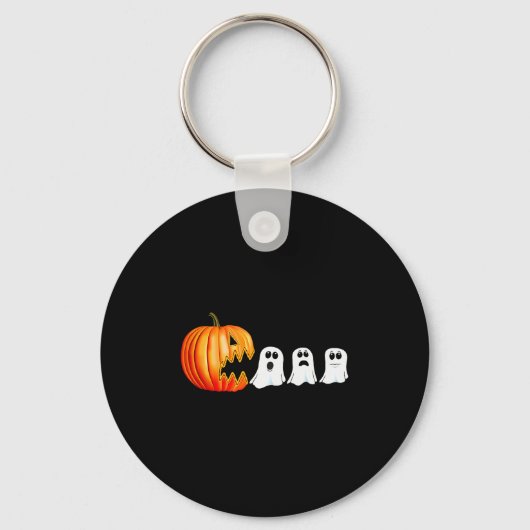 Porte-clés Funny Halloween Pumpkin Ghosts Jack O Lantern (Recto)