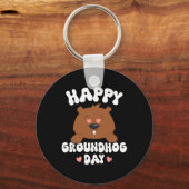 Porte-clés Funny Happy Groundhog Day 2025 3 (Recto)