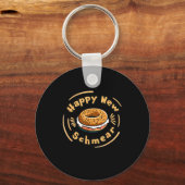 Porte-clés Funny Happy New Year Bagel &amp; Schmear Jewish Br (Recto)