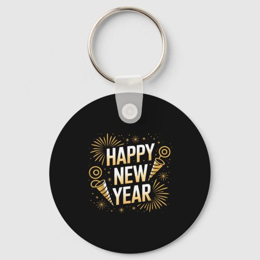 Porte-clés Funny Happy New Year Couple Matching (Recto)