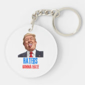 Porte-clés Funny Haters va détester les citations, drôle dire (Dos)