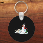 Porte-clés Funny Havanese Snowman Christmas Tree Xmas Womens (Recto)