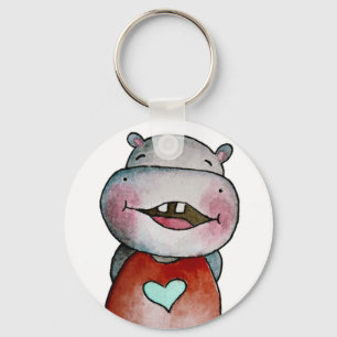 Porte-clés Funny Hippo Key Chain