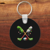 Porte-clés Funny Hockey Holiday Candy Cane Gingerbread  (Recto)
