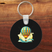 Porte-clés Funny Hot Air Balloon For New Adventures Lovers (Recto)