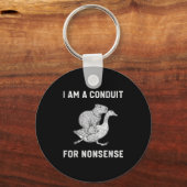 Porte-clés Funny I Am A Conduit For Nonsense Capybara Goose M (Recto)