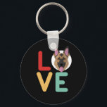 Porte-clés Funny I Love German Shepherd I Heart My Dog Lover<br><div class="desc">I Love German Shepherd. Funny and cute design for dog and puppy lover, animal rescuer and pet owner. This vintage retro merchandise is great for grandpa, grandma, husband, wife, dad, mom, uncle, aunt, son, daughter, colleagues or co-worker. Whether you're a nurse, doctor, teacher, engineer, manager, physician or therapist you can...</div>