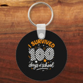 Porte-clés Funny I Survived 100 Days Of School Student Teache (Recto)