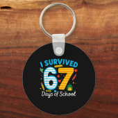 Porte-clés Funny I Survived 67 Days Of School Teacher Student (Recto)