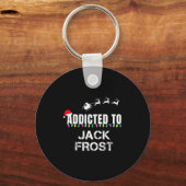 Porte-clés Funny I'm Addicted To Christmas Jack Frost Santa E (Recto)