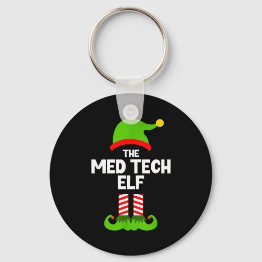 Porte-clés Funny I'm The Med Tech Elf Christmas Xmas Medical (Recto)