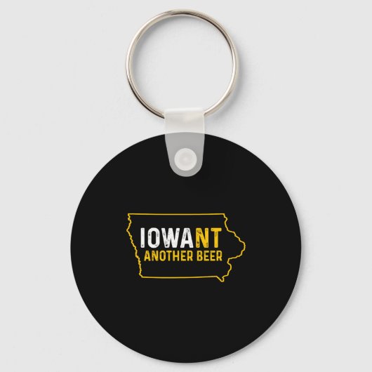 Porte-clés Funny Iowant Another Beer Iowa Beer Distressed  (Recto)