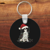 Porte-clés Funny Japanese Chin Christmas Graphics Dog Lights  (Recto)