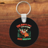 Porte-clés Funny Jesus Santa The Boys Are Back In Town Merry (Recto)