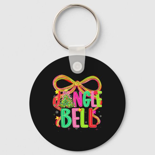 Porte-clés Funny Jingle Bells Coquette Bow Merry Christmas Gi (Recto)
