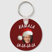 Porte-clés Funny Kamala Harris Face Santa Hat Noël (Verso)