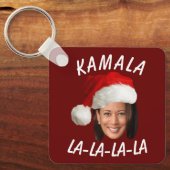 Porte-clés Funny Kamala Harris Face Santa Hat Noël (Recto)