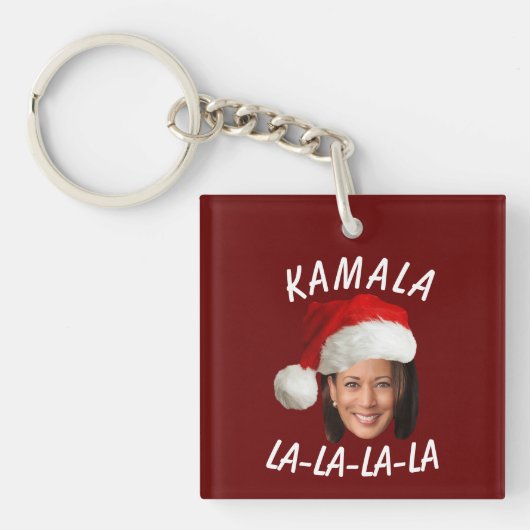 Porte-clés Funny Kamala Harris Face Santa Hat Noël (Devant)