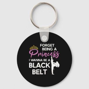 Porte-clés Funny Karate Black Belt Dit Pour Taekwondo Girl