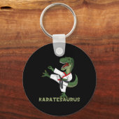Porte-clés Funny Karate Dinosaur Karatesaurus T-rex Graphic K (Recto)