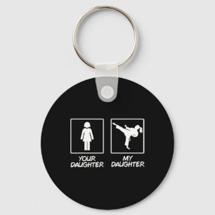 Porte-clés Funny Karate Maman Arts martiaux Fille Ceinture no