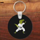 Porte-clés Funny Karatesaurus T-rex Dinosaur Karate Samurai D (Recto)