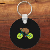 Porte-clés Funny Kiwi Biker Cycling Gift New Zealand  (Recto)