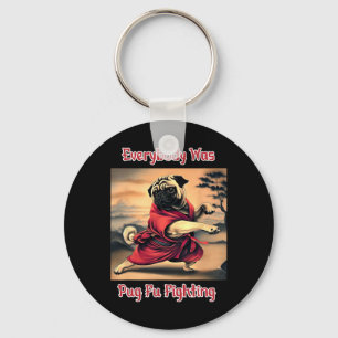 Porte-clés Funny Kung Fu Carlin mignon Karate Carlin humorist