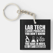 Porte-clés Funny lab tech cite laboratoire technicien humour (Devant)