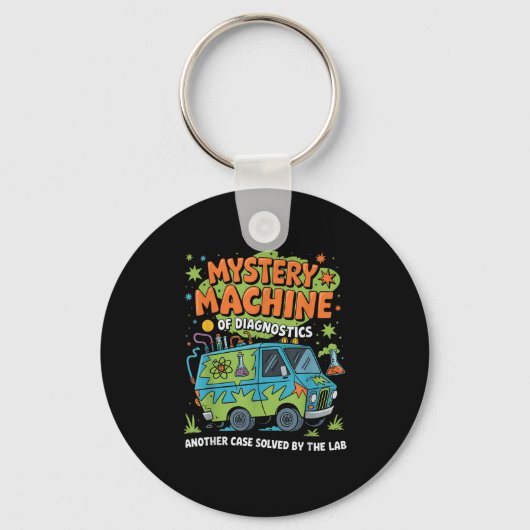 Porte-clés Funny Lab Week 2025 Retro Mystery Machine De Diagn (Recto)
