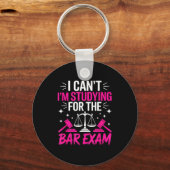 Porte-clés Funny Law School Student Gift - Can't Studying For (Recto)