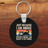 Porte-clés Funny Lazy Cat Meme Weird Stuff Lover Men Women Bo (Recto)