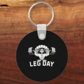 Porte-clés Funny Leg Day Thanksgiving Turkey Deadlifting Dead (Recto)