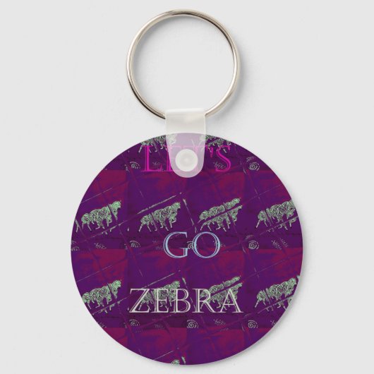 Porte-clés Funny Lets Go Zebra Hakuna Matata motif Design Co (Recto)