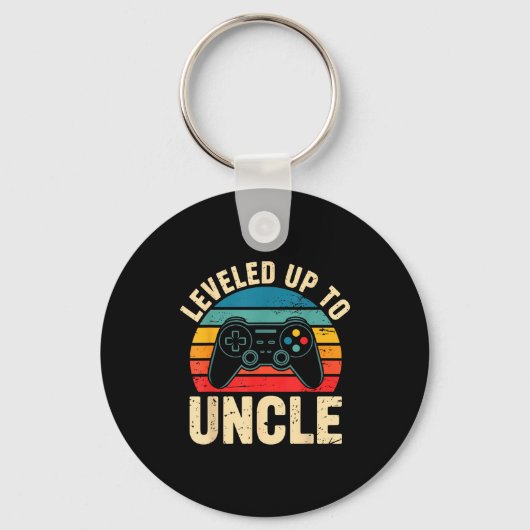 Porte-clés Funny Leveled Up To Uncle Video Gamers Gaming Cute (Recto)