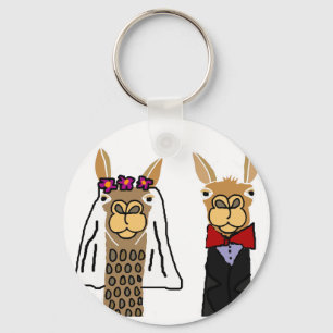 Porte-clés Funny Llama Mariée et Mariage de chambre