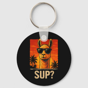 Porte-clés Funny Llama Sup Meme Sunset Beach Cool Animal Homm
