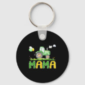 Porte-clés Funny Mama Birthday Boy Tractor Farm Truck Matchin (Recto)