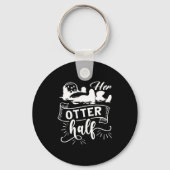 Porte-clés Funny Matching Couple His And Her Otter Half Valen (Recto)