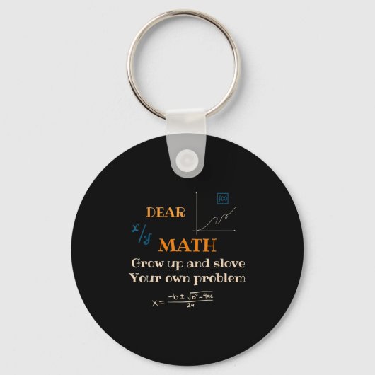 Porte-clés Funny Math Quote For Girls Boys Teens Men Women De (Recto)