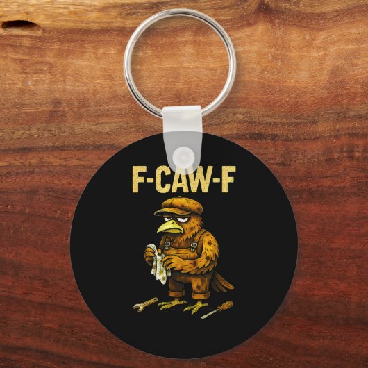 Porte-clés Funny Mechanic F Caw F Crow Fcawf Raven Mechanics (Recto)